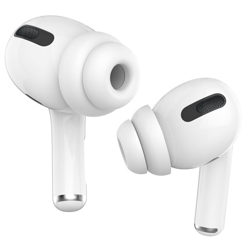 Ahastyle Soft Ear Tips (2-pack) AirPods Pro hvit (Medium) - myke ørepropper i 2-pakning