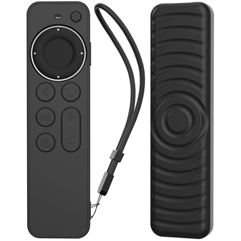 Ahastyle Silikon deksel Apple TV Siri Remote 2nd Gen svart