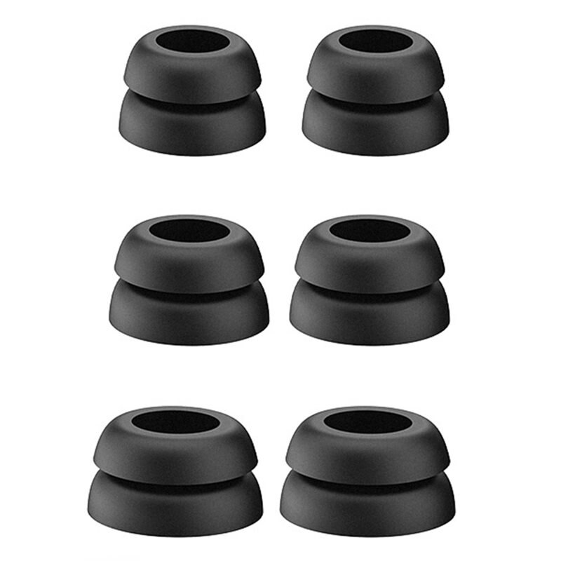 Ahastyle Soft Ear Tips (3-pack) Samsung Galaxy Buds FE svart - Myke ørepropper i 3-pakning
