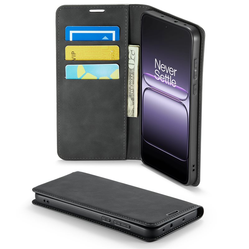 Mobique OnePlus Nord 5 Slim Mobilveske Svart - Lommeboketui i slank design