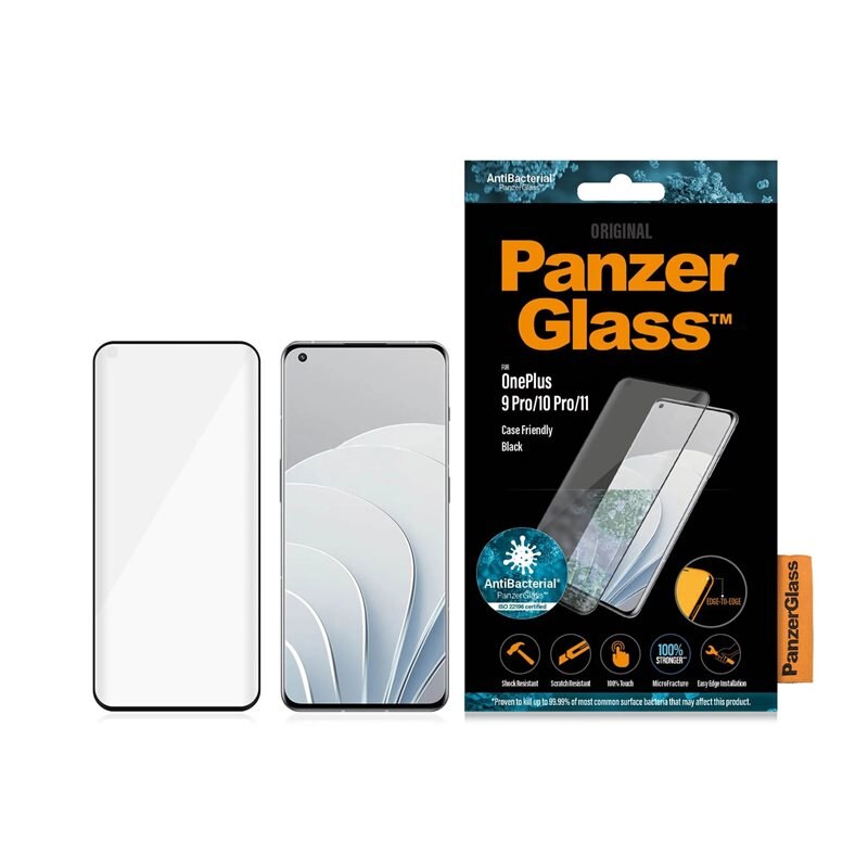 PanzerGlass OnePlus 10 Pro/OnePlus 11/OnePlus 9 Pro Screen Protector Ultra Wide Fit - Herdet glass skjermbeskytter - Klar beskyttelse for din skjerm