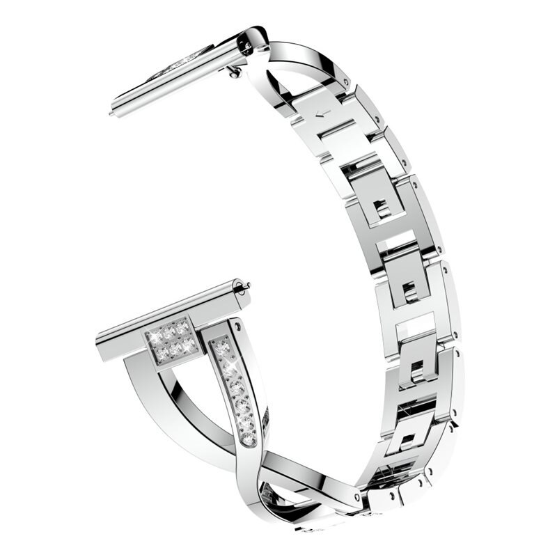 Crystal Bracelet Garmin Vivoactive 4 Silver - Elegant reim med glitrende steiner i stilfull design