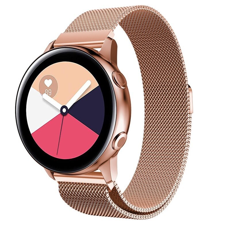 Samsung Galaxy Watch 5 40mm Reim Milanese Loop Rosegull - Luksuriøst armbånd med magnetisk lukking - Rustfritt stål