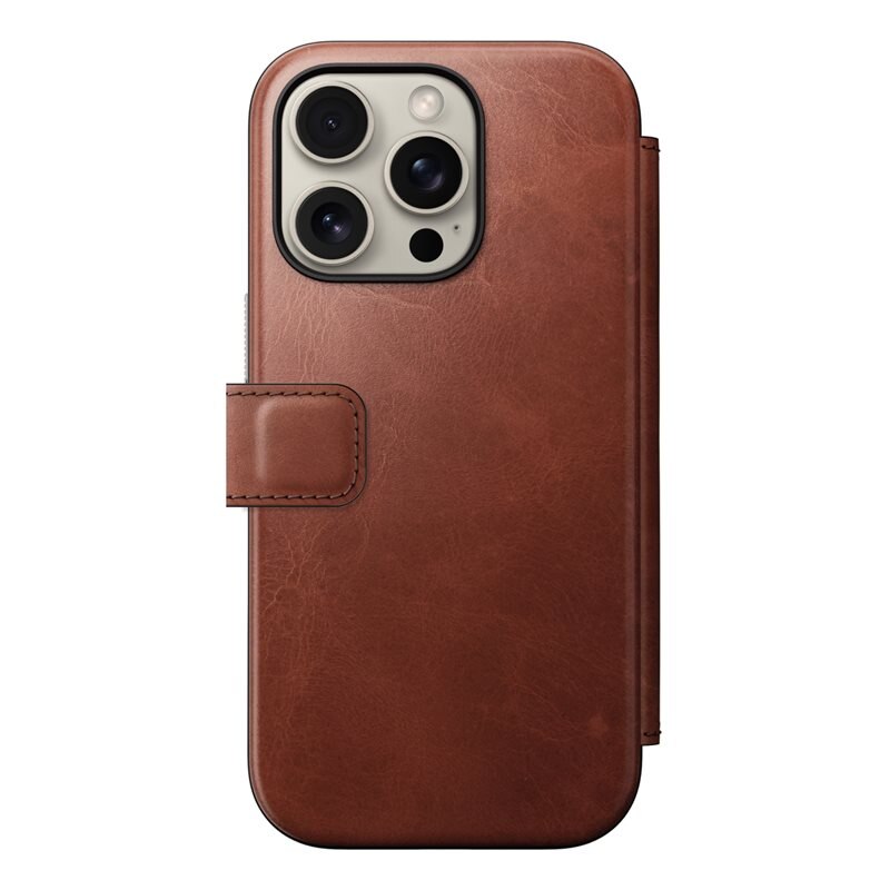 Nomad iPhone 16 Pro Modern Horween Leather Folio MagSafe Olde Dublin - Etui