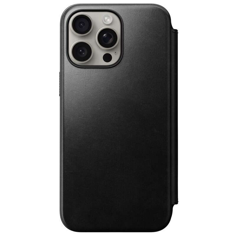 Nomad iPhone 15 Pro Max Modern Horween Leather Folio MagSafe Black - Etui