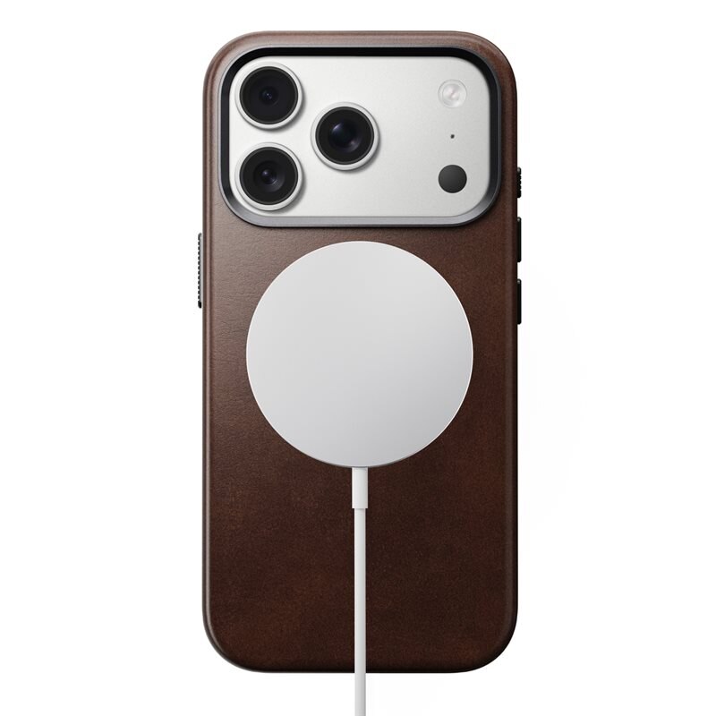 Nomad iPhone 17 Pro Traditional Horween Leather Case MagSafe Rustic Brown