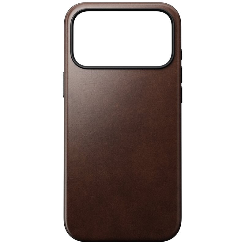 Nomad iPhone 17 Pro Max Modern Case Horween Leather MagSafe Rustic Brown - Deksel