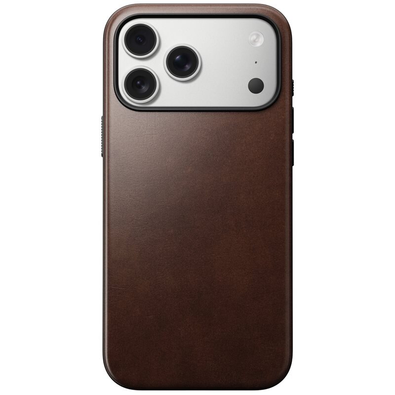 Nomad iPhone 17 Pro Max Modern Case Horween Leather MagSafe Rustic Brown - Deksel
