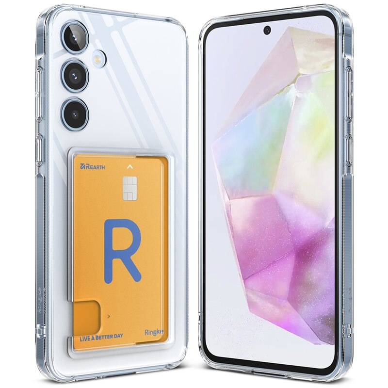 Ringke Fusion Card Case Samsung Galaxy A35 Gjennomsiktig - Mobildeksel med praktisk kortspor