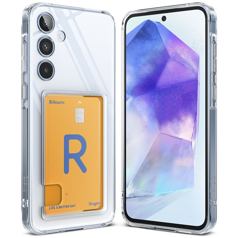 Ringke Fusion Card Case Samsung Galaxy A55 Clear - Mobildeksel med praktisk kortspor