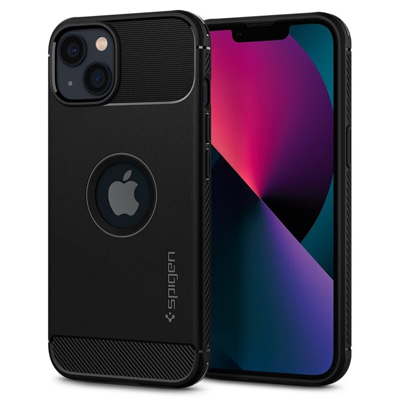 Spigen iPhone 13 Case Rugged Armor Black - Kult, støtsikkert deksel
