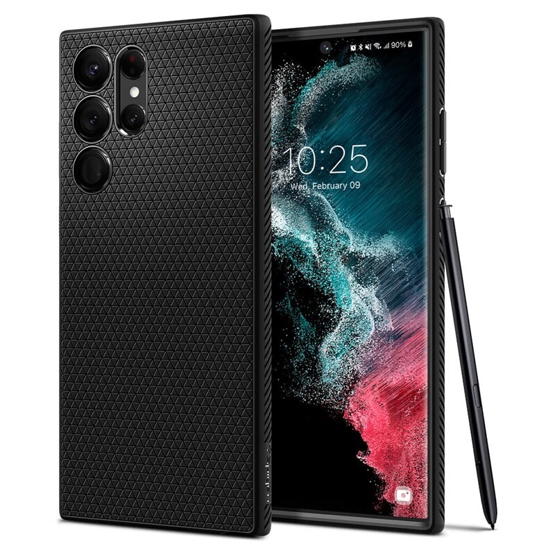 Spigen Galaxy S22 Ultra Case Liquid Air Black - Mobildeksel
