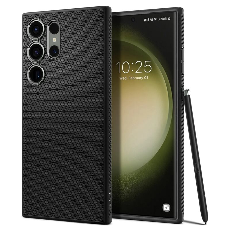 Spigen Samsung Galaxy S23 Ultra Case Liquid Air Black - Mobildeksel