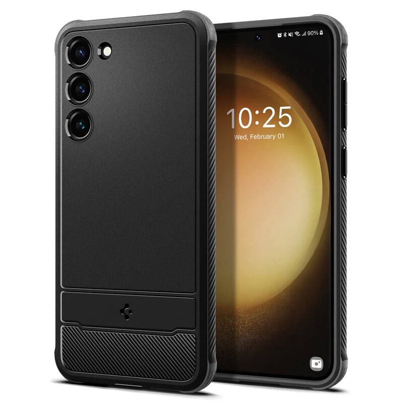 Spigen Samsung Galaxy S23 Case Rugged Armor Black - Kult, støtsikkert deksel