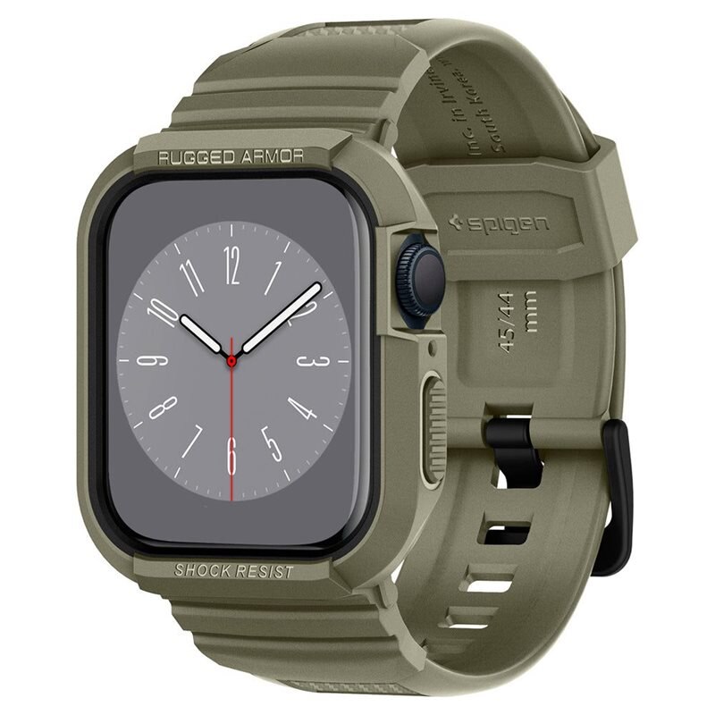 Spigen Apple Watch 44mm Case Rugged Armor Pro Vintage Khaki - Deksel til din smartklokke