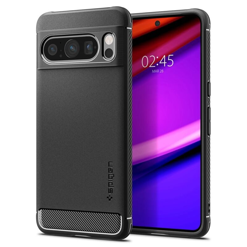 Spigen Google Pixel 8 Pro Case Rugged Armor Black - Kult, støtsikkert deksel