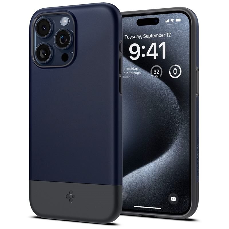 Spigen iPhone 15 Pro Max Deksel Style Armor MagSafe Midnight Indigo