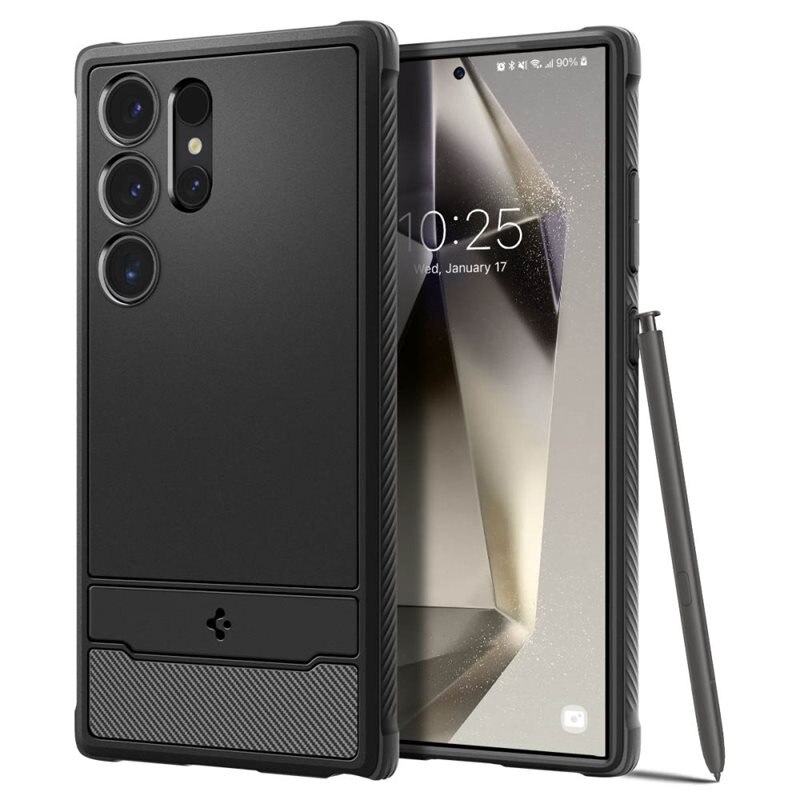 Spigen Samsung Galaxy S24 Ultra Case Rugged Armor Black - Kult, støtsikkert deksel