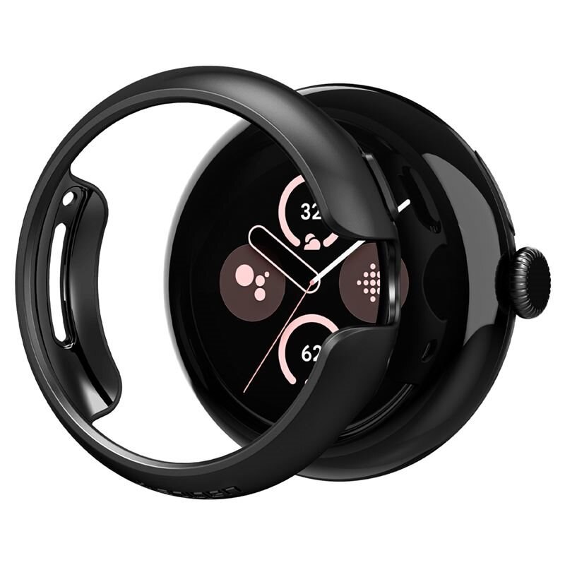 Spigen Google Pixel Watch Case Thin Fit Black - Deksel til din smartklokke