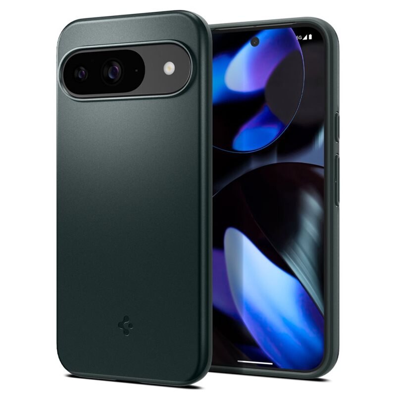 Spigen Google Pixel 9 Pro Case Thin Fit Abyss Green - Tynt, minimalistisk deksel