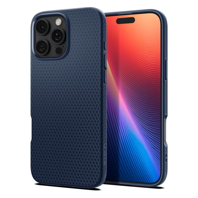Spigen iPhone 16 Pro Max Case Liquid Air Navy Blue - Mobildeksel