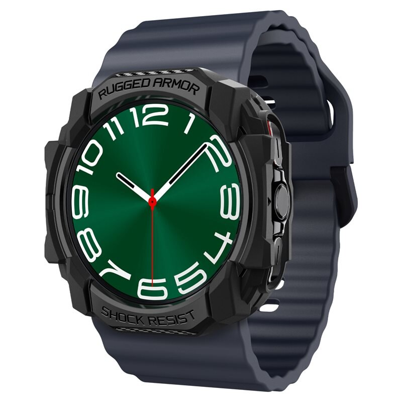 Spigen Samsung Galaxy Watch Ultra 47mm Case Rugged Armor Black - Deksel til din smartklokke