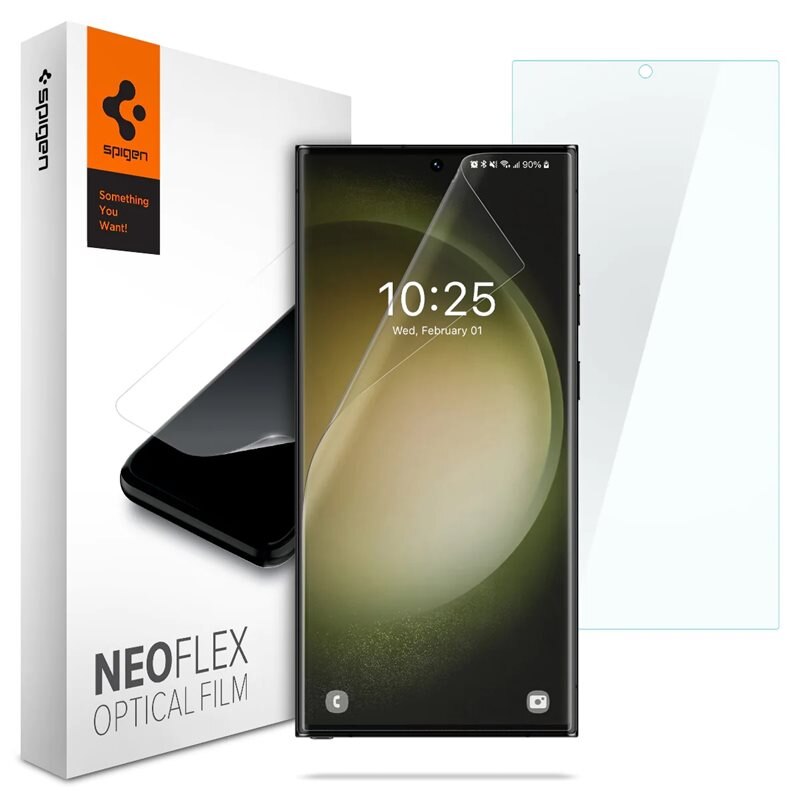 Spigen Samsung Galaxy S23 Ultra Screen Protector Neo Flex (2-pack) - Skjermbeskytter - Kant-til-kant beskyttelse