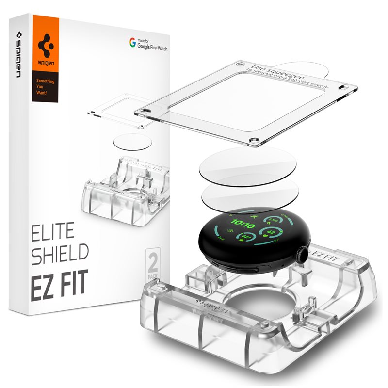 Spigen Google Pixel Watch 4 45mm Screen Protector EliteShield EZ Fit (2-pack)
