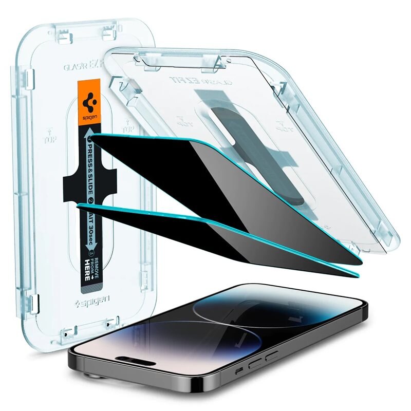Spigen iPhone 14 Pro Max Screen Protector Privacy GLAS.tR EZ Fit (2-pack)