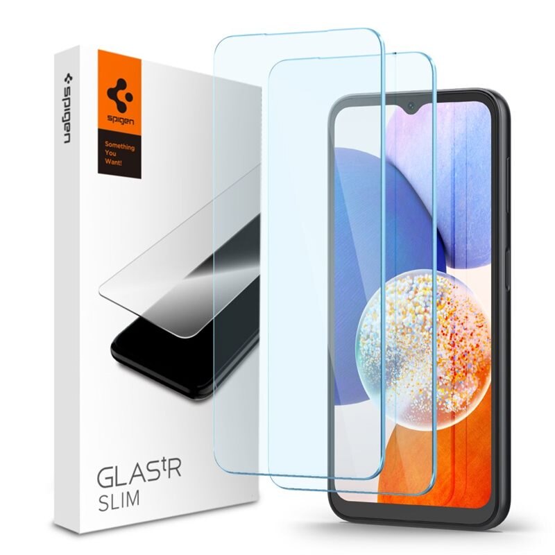Spigen Samsung Galaxy A25 Screen Protector GLAS.tR SLIM (2 Stk) - Herdet glass skjermbeskytter - Enkel installasjon