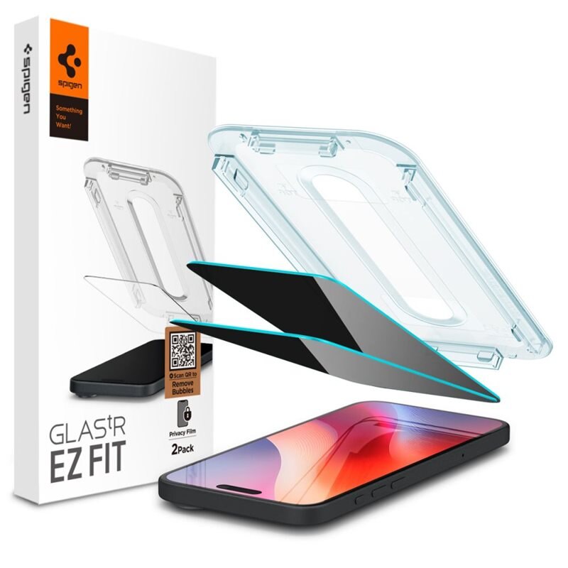 Spigen iPhone 16 Pro Max Screen Protector Privacy GLAS.tR EZ Fit (2-pack)