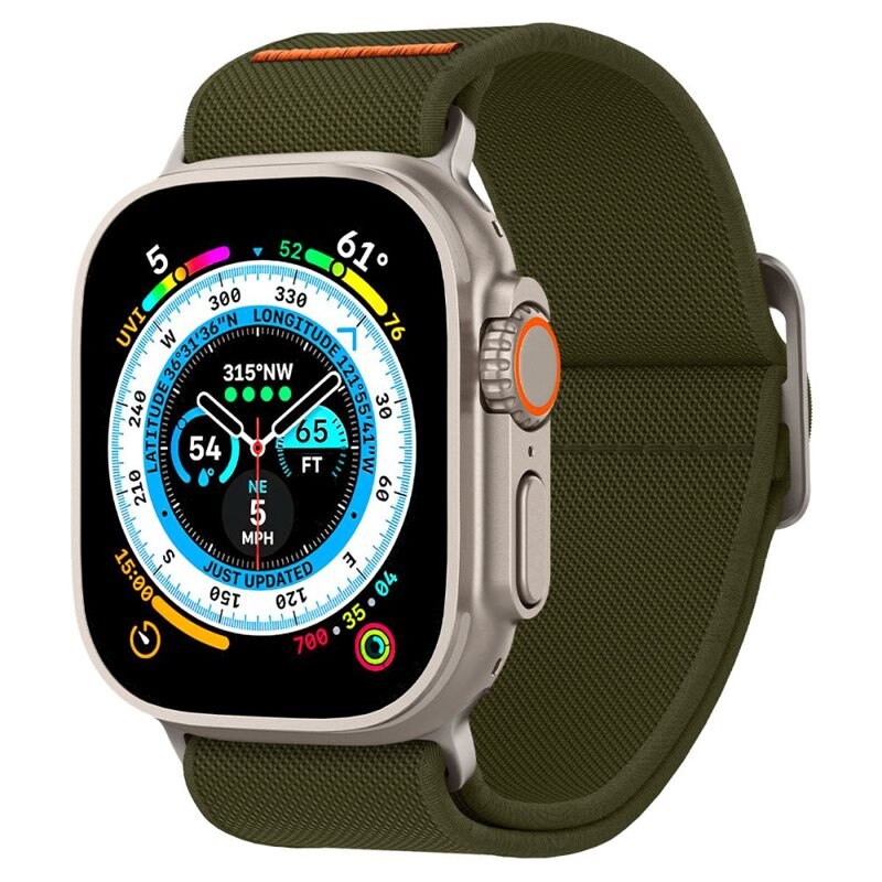 Spigen Fit Lite Ultra Apple Watch SE 44mm Khaki - Klokkereim - Stilig og komfortabelt tilbehør til din smartklokke