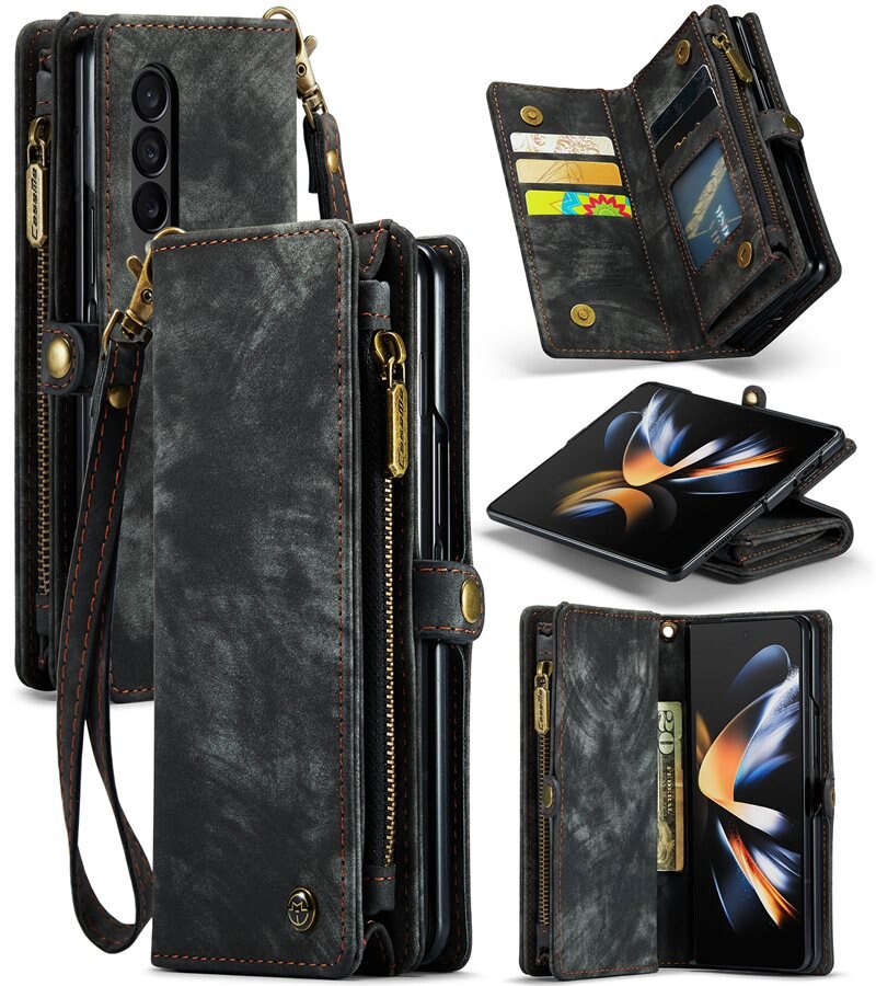 CaseMe Multi-slot Lommeboksetui Samsung Galaxy Z Fold 4 grå