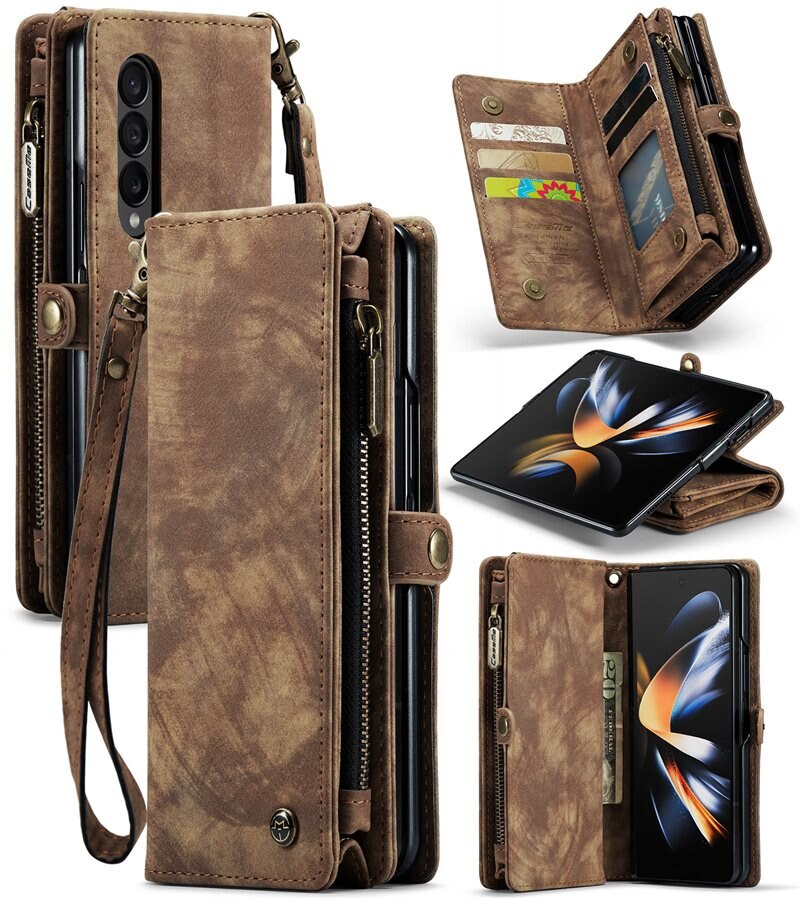 CaseMe Multi-slot Lommeboksetui Samsung Galaxy Z Fold 5 Brun