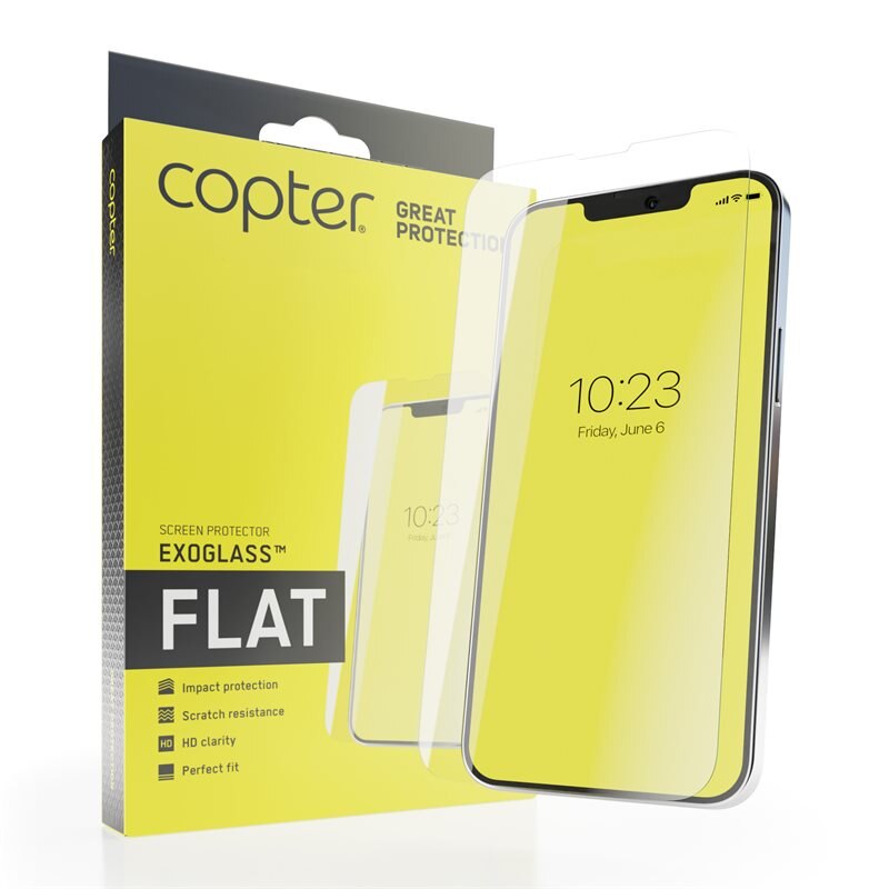 Copter Exoglass iPhone 14 Plus - Herdet glass skjermbeskytter - Enkel installasjon