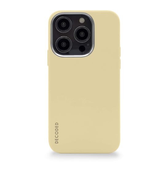 Decoded AntiMicrobial Silicone Back Cover iPhone 14 Pro Sweet Corn - Deksel