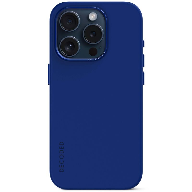 Decoded AntiMicrobial Silicone Back Cover iPhone 15 Pro Max Galactic Blue - Deksel