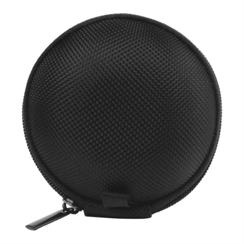 Rundt mini hodetelefonetui svart