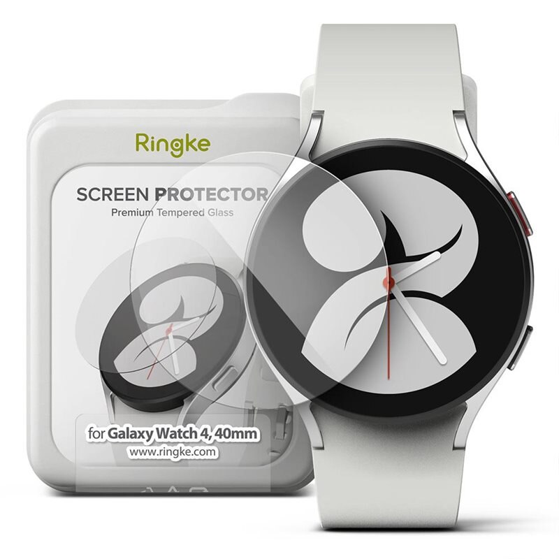 Ringke Screen Tempered Glass Samsung Galaxy Watch 4 40mm (4-pack) - Herdet glass skjermbeskytter - Enkel installasjon