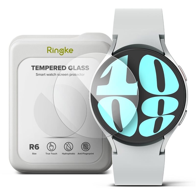 Ringke Screen Tempered Glass Samsung Galaxy Watch 6 44mm (4-pack) - Herdet glass skjermbeskytter - Enkel installasjon