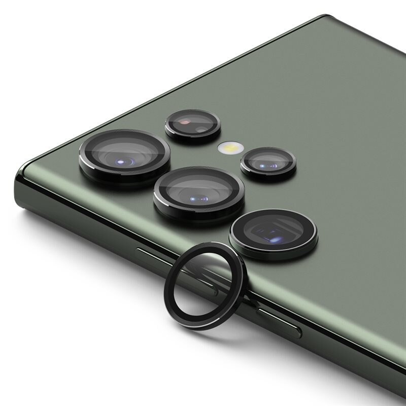 Ringke Camera Lens Frame Glass Samsung Galaxy S23 Ultra Svart - Kamerabeskytter - Kameralinsedeksel