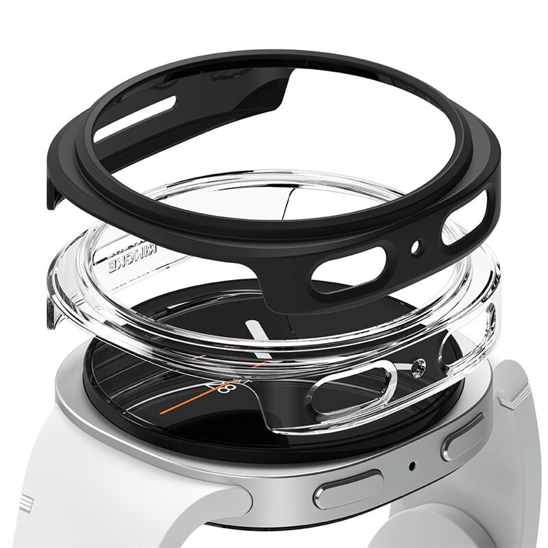 Ringke Slim Case (2-pack) Samsung Galaxy Watch 8 40mm Matte Black & Clear - Deksel til din smartklokke