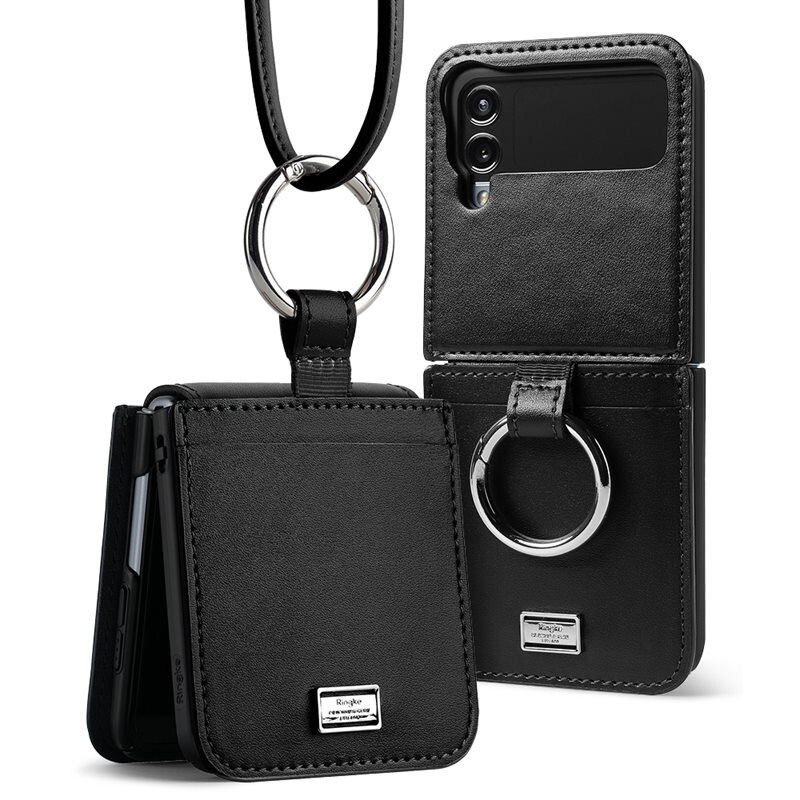 Ringke Folio Signature Wallet Samsung Galaxy Z Flip 4 Black - Etui - Deksel