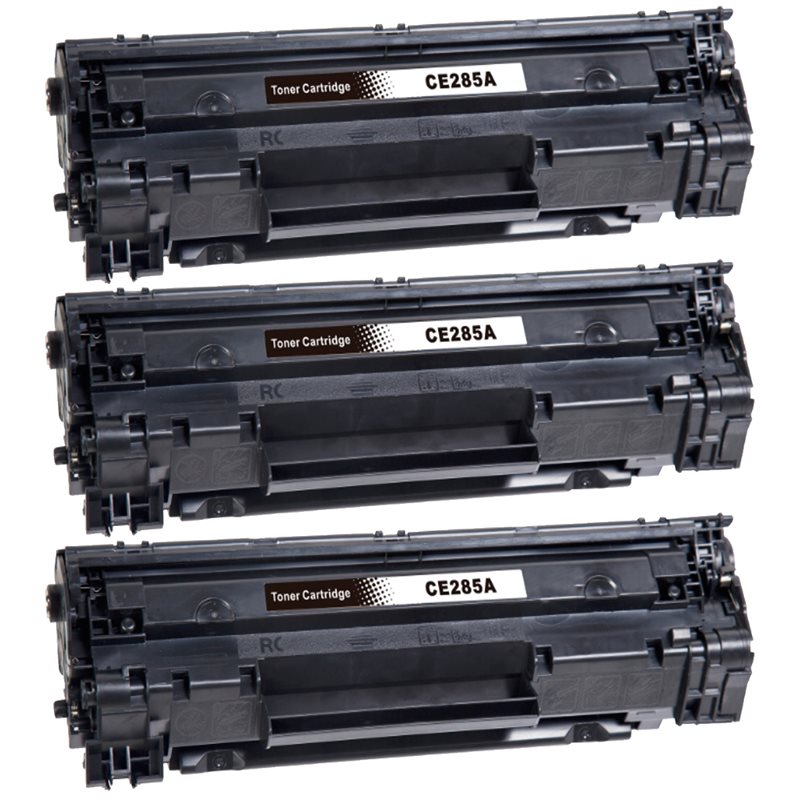 3-pack Kompatibel toner - erstatter HP 36A / CB436A - svart, 2000 sider