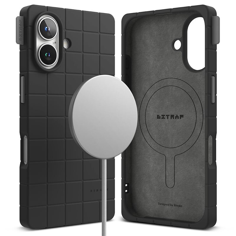 Ringke Bitmap Silicone Magnetic Case iPhone 16 Black