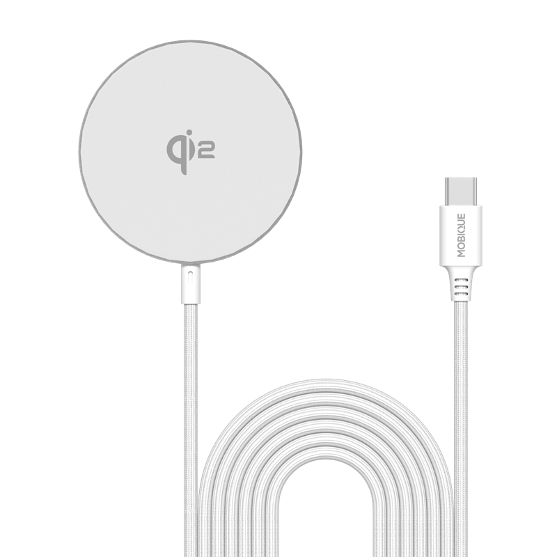 Apple iPhone 14 Plus Qi2 15W Magnetisk Trådløs Ladeplate hvit