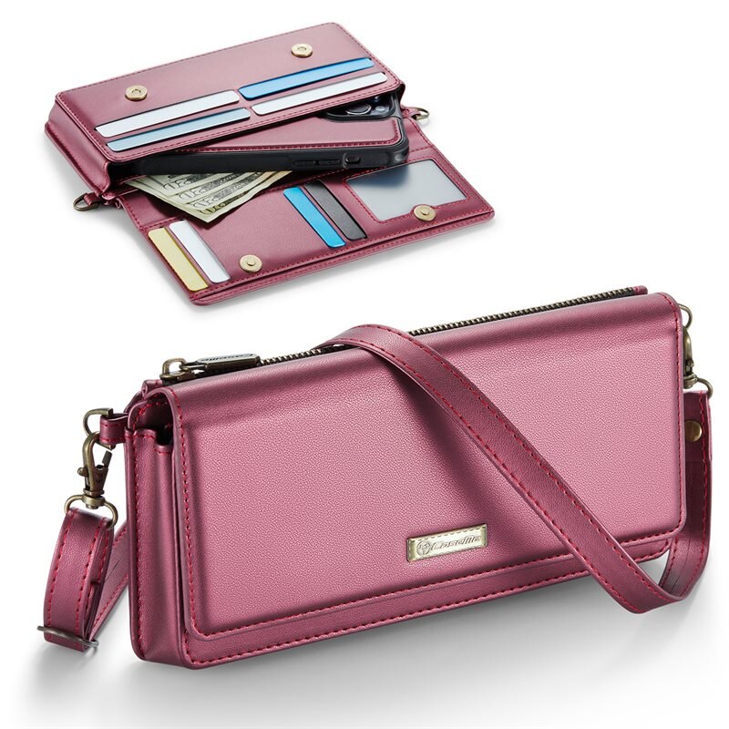 CaseMe Crossbody veske Universell burgunder
