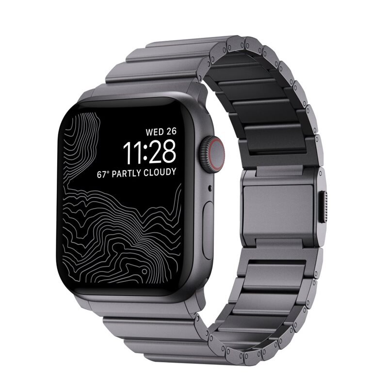 Nomad Aluminum Band Apple Watch Series 10 46mm Space Gray - Klokkereim