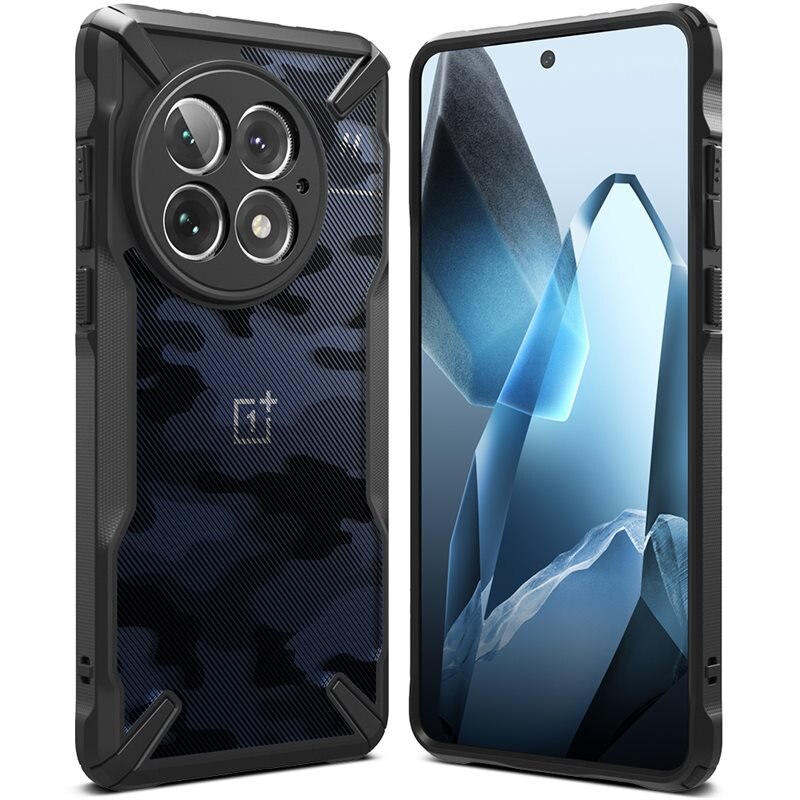 Ringke Fusion X Case OnePlus 13 Camo Black - Mobildeksel