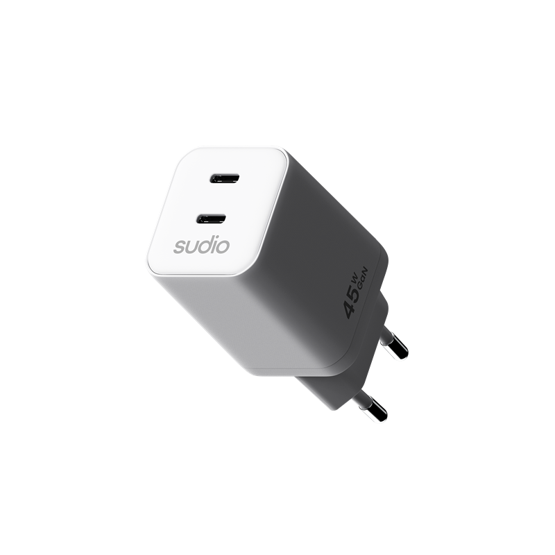 Sudio P2 Vegglader 45W 2 x USB-C Hvit